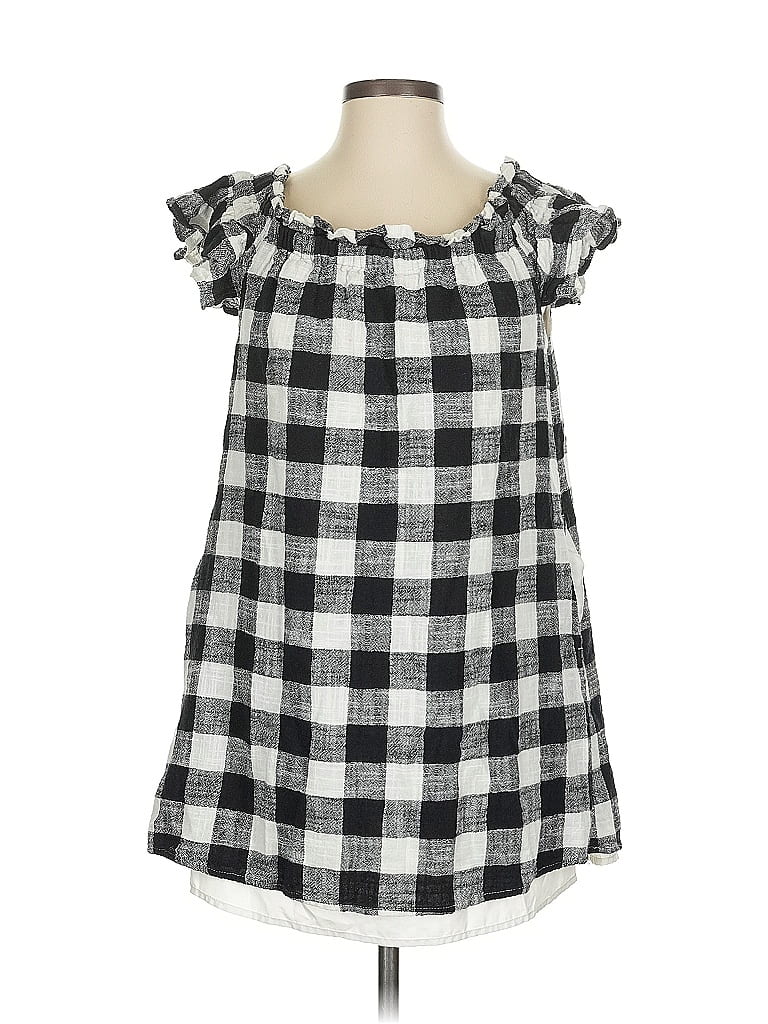 Click to view more detailed imagery on our partner's website Pre-owned Corey Lynn Calter Tank Top Black Checkered/gingham Pattern Tops