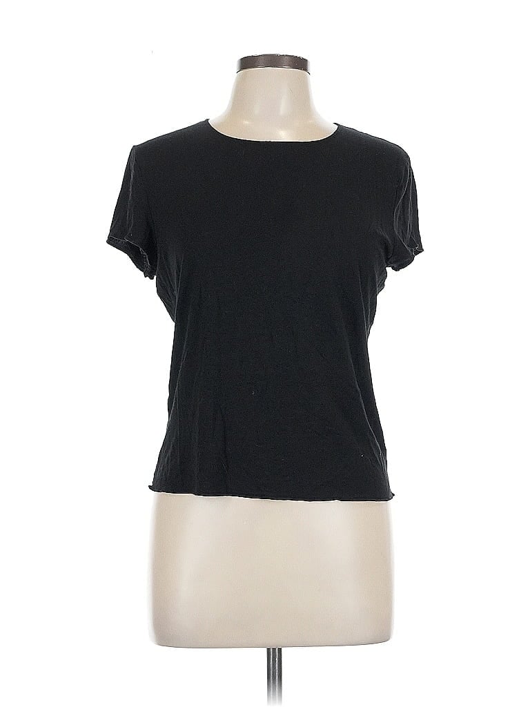 Pre-owned Ak Anne Klein Short Sleeve T-shirt In Black