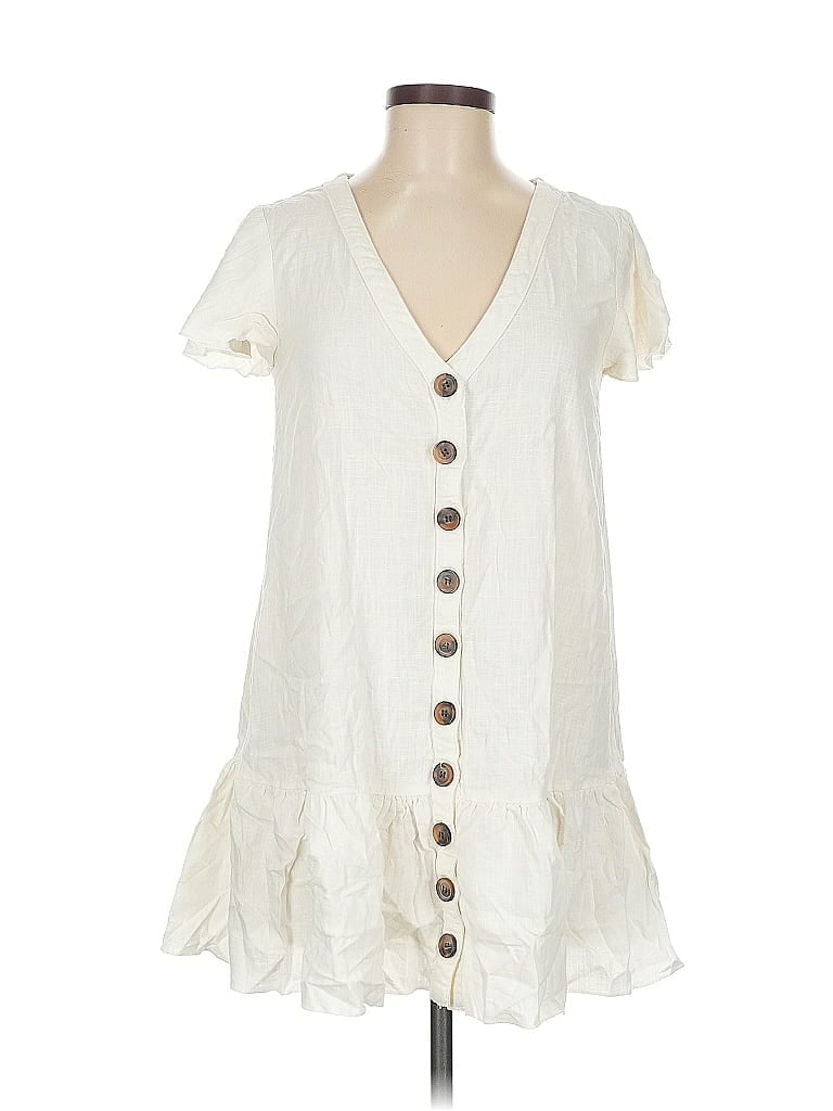 Pre-owned Polly Casual Dress In White