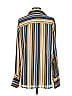 W by Worth 100% Polyester Stripes Gold Long Sleeve Blouse Size 8 - photo 3