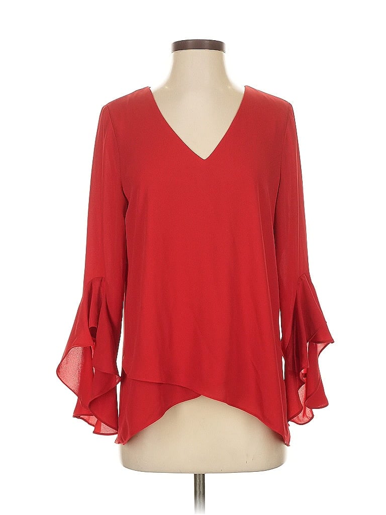 Pre-owned Vince Camuto 3/4 Sleeve Blouse In Red