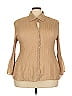 Sunny Taylor 100% Polyester Tan 3/4 Sleeve Blouse Size 3X - photo 1