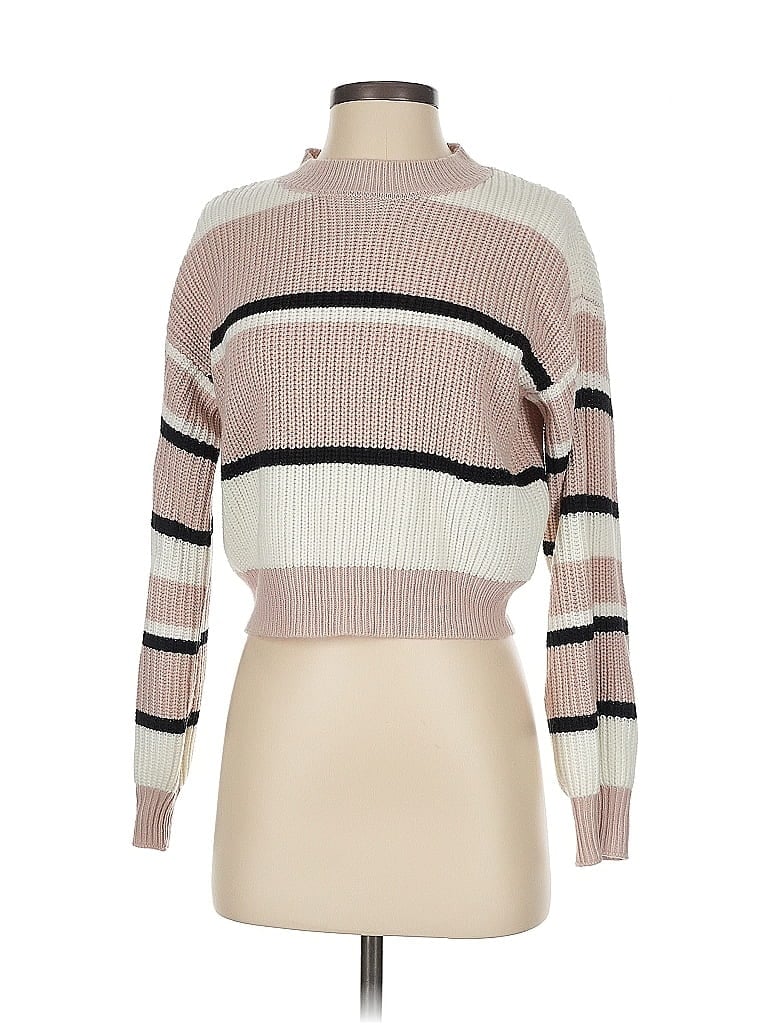 Zaful 100% Acrylic Stripes Pink Pullover Sweater Size S - photo 1