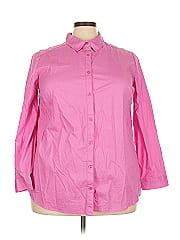 Roaman's 3/4 Sleeve Button Down Shirt