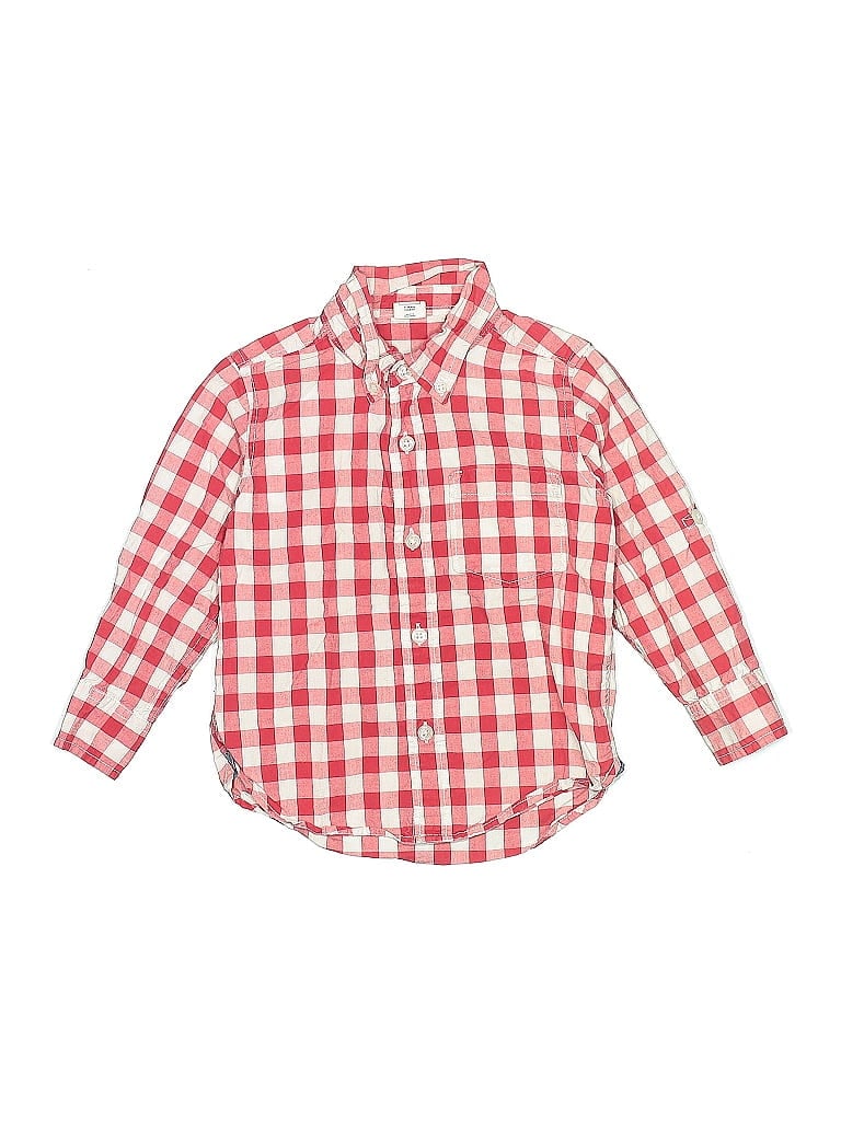 Click to view more detailed imagery on our partner's website Pre-owned Baby Gap Kids' Long Sleeve Button Down Shirt In Red
