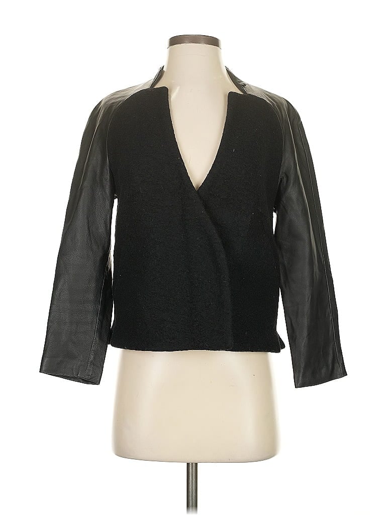 Pre-owned H&m Wool Blazer Jacket In Black