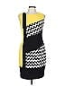 Joseph Ribkoff Graphic Yellow Cocktail Dress Size 10 - photo 1