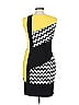 Joseph Ribkoff Graphic Yellow Cocktail Dress Size 10 - photo 2