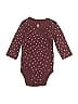 Just One You Made by Carter's 100% Cotton Burgundy Long Sleeve Onesie 0-3 MO / 3 MO - photo 1