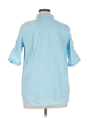 Woman Within 3/4 Sleeve Button-Down Shirt (view 2)
