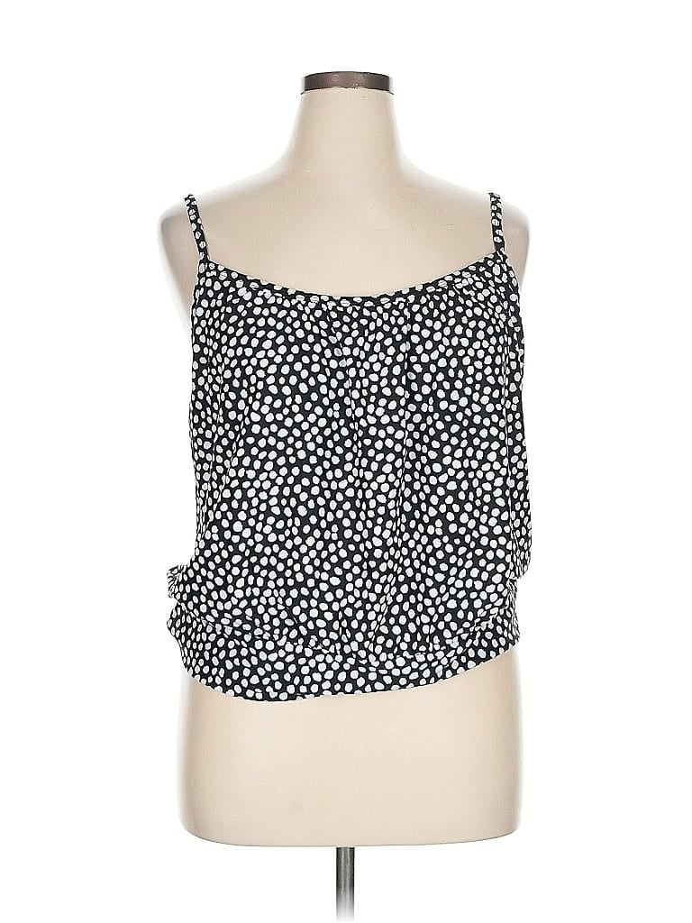 Pre-owned Kona Sol Sleeveless Top Black Square Neckline Tops