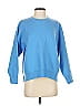 Plastic Island Solid Blue Pullover Sweater Size S - photo 1
