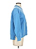 Plastic Island Solid Blue Pullover Sweater Size S - photo 3