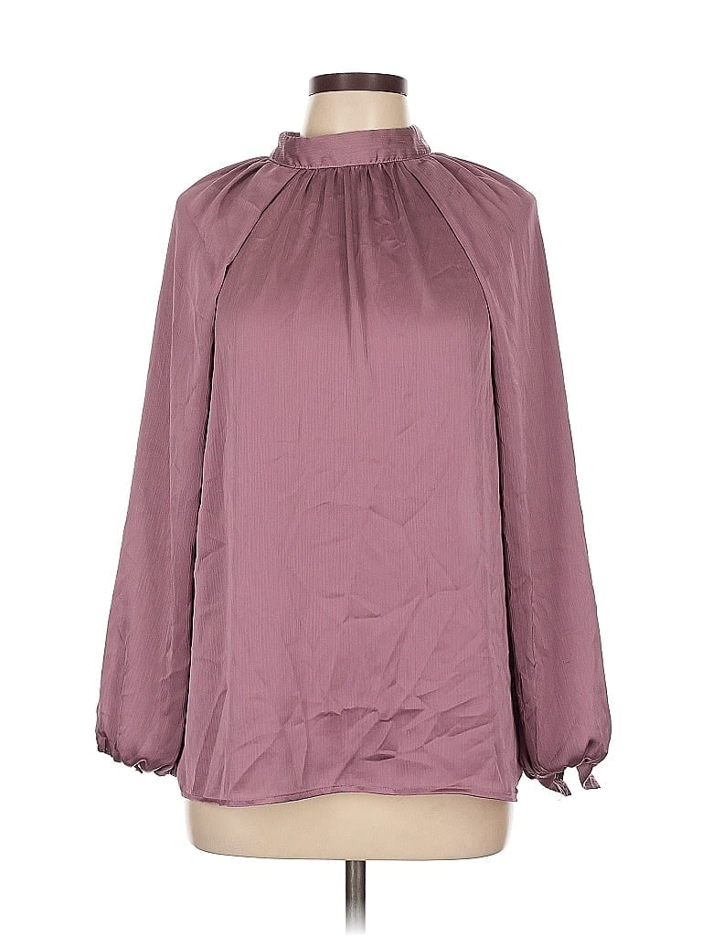 Scoop 100% Polyester Purple 3/4 Sleeve Blouse Size 14 - photo 1