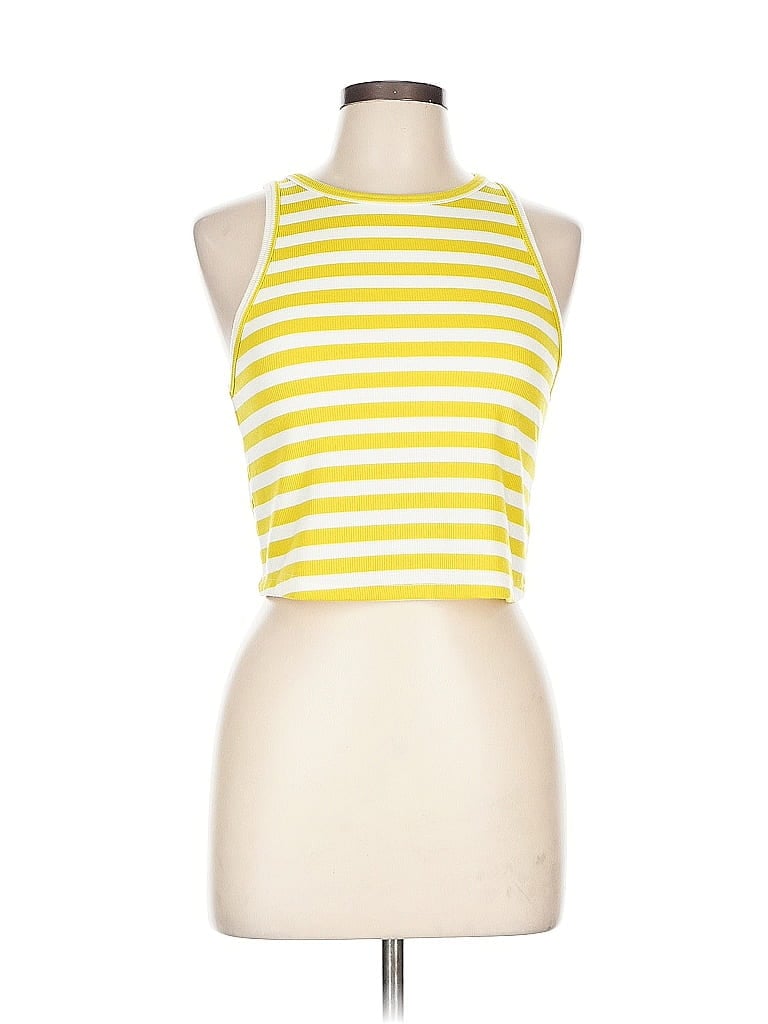 Pre-owned Offline By Aerie Tank Top Yellow Halter Neckline Tops