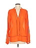 MICHAEL Michael Kors 100% Polyester Orange Long Sleeve Blouse Size M - photo 1