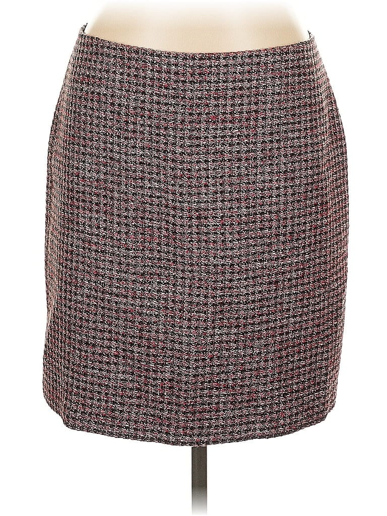 Pre-owned White House Black Market Formal Skirt In Burgundy