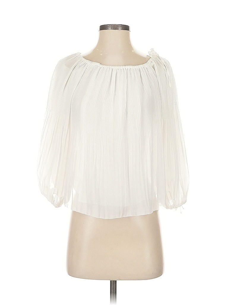 Pre-owned Wilfred 3/4 Sleeve Blouse In White