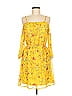 Charming Charlie 100% Polyester Floral Yellow Casual Dress Size M - photo 1