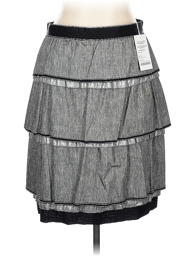 W By Worth Casual Skirt In Gray