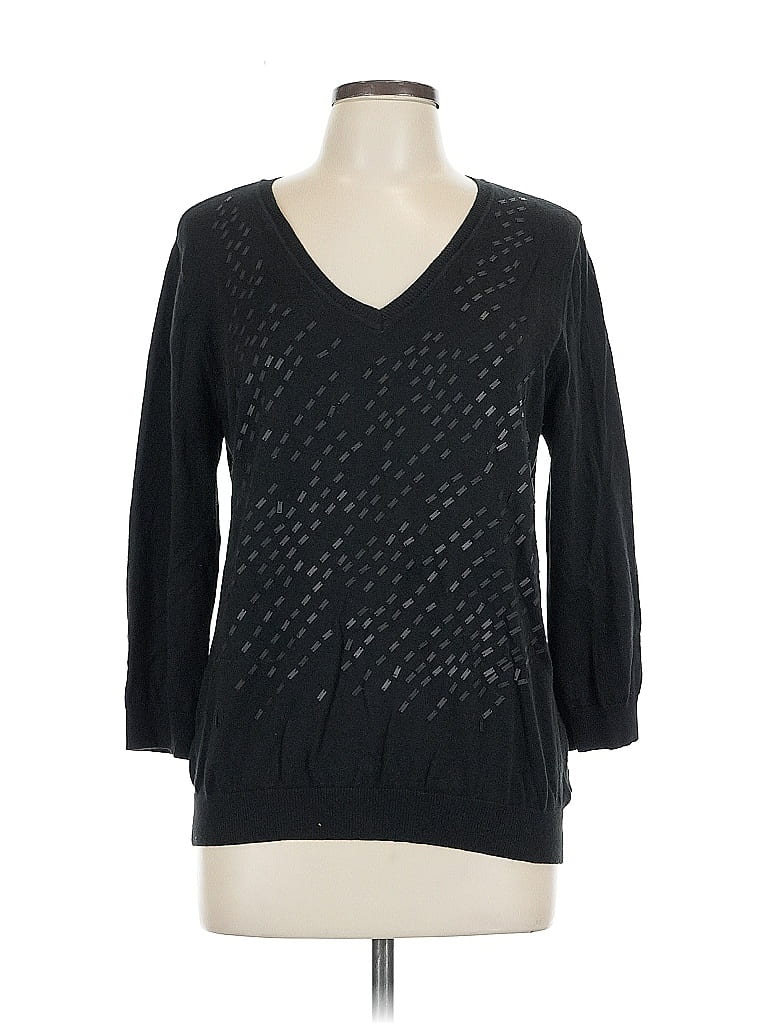 Pre-owned Liz Claiborne Pullover Sweater In Black