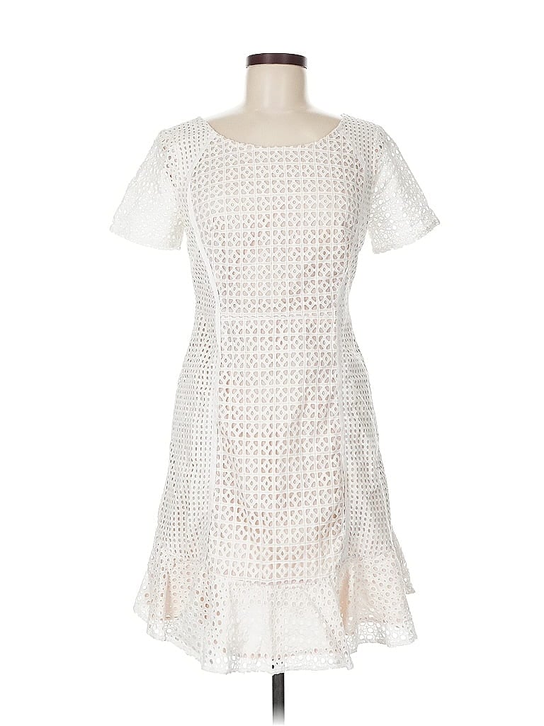 HD in Paris 100% Cotton White Casual Dress Size 6 - photo 1