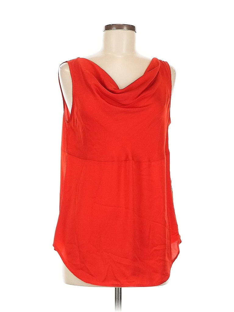 Ann Taylor Factory 100% Polyester Red Sleeveless Blouse Size 8 - photo 1