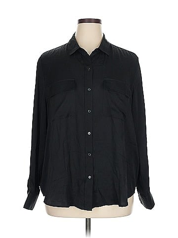 Quince Long Sleeve Silk Top (view 1)