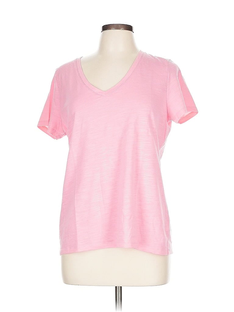 Talbots Outlet Pink Short Sleeve T-Shirt Size L - photo 1