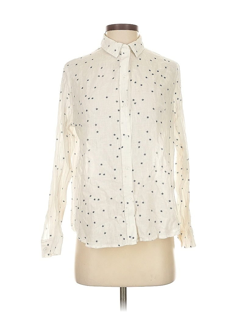 Pre-owned Rails Long Sleeve Blouse In White