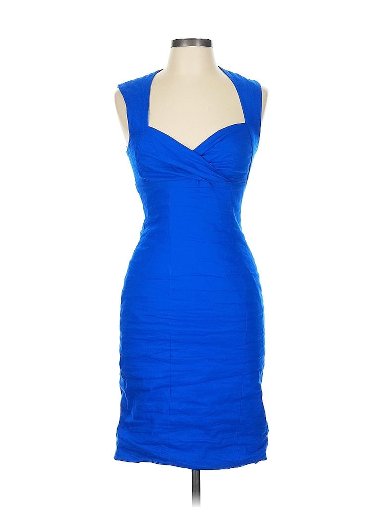 Pre-owned Nicole Miller Collection Cocktail Dress In Blue