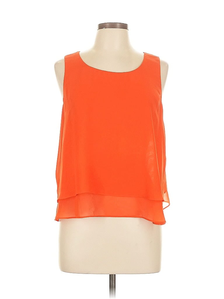 Click to view more detailed imagery on our partner's website Pre-owned Bisou Bisou Sleeveless Blouse In Orange