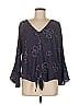 Veronica M. 100% Polyester Blue 3/4 Sleeve Blouse Size M - photo 1