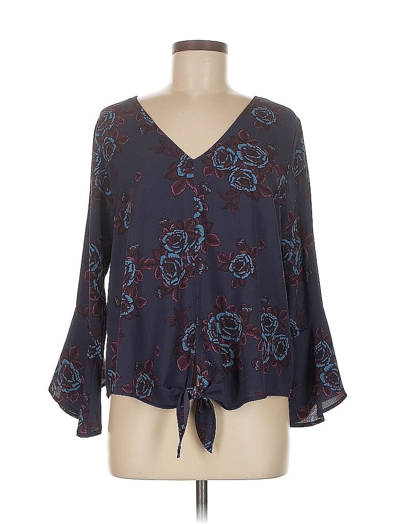 Veronica M. 100% Polyester Blue 3/4 Sleeve Blouse Size M - photo 1