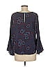 Veronica M. 100% Polyester Blue 3/4 Sleeve Blouse Size M - photo 2