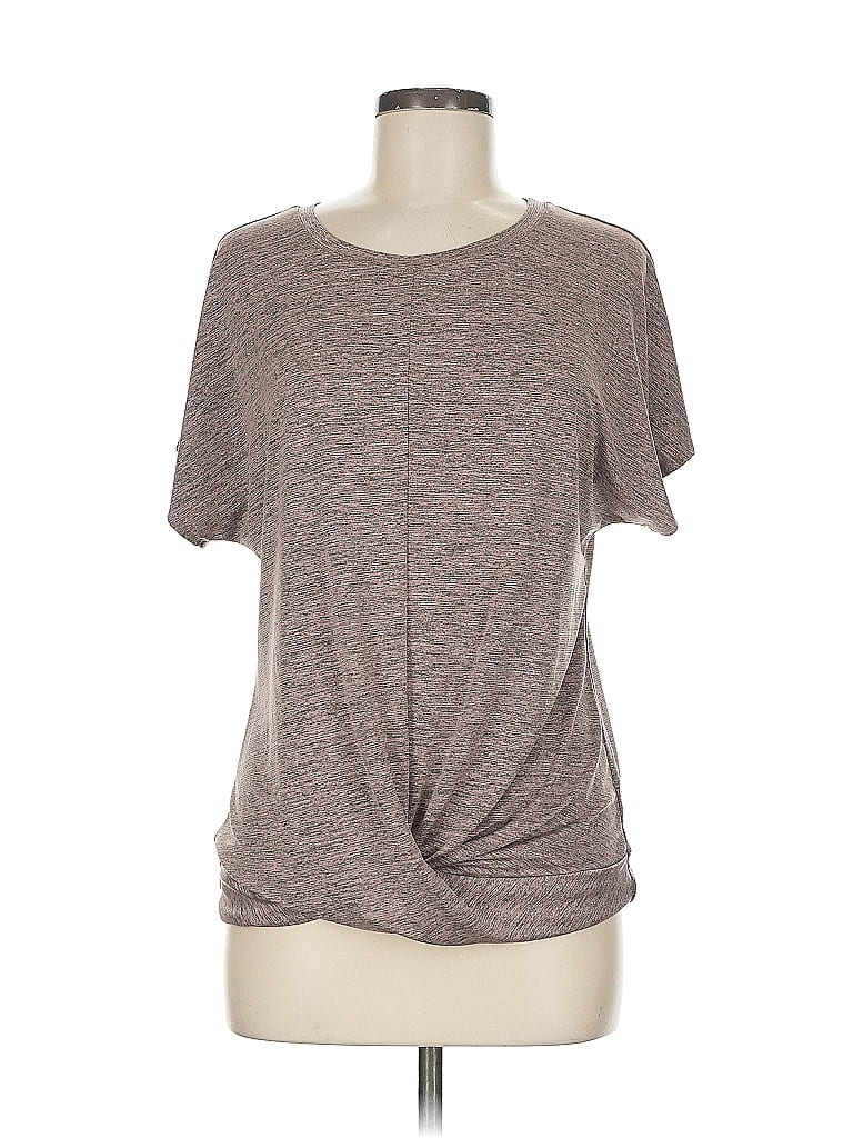 Pre-owned Apt. 9 Short Sleeve Top Gray Crew Neck Tops