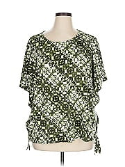 Belle By Kim Gravel Short Sleeve Blouse