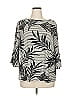 Jones Studio Gray Black 3/4 Sleeve Blouse Size 1X - photo 1
