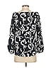 J.Crew 365 100% Polyester Black 3/4 Sleeve Blouse Size 2 - photo 2