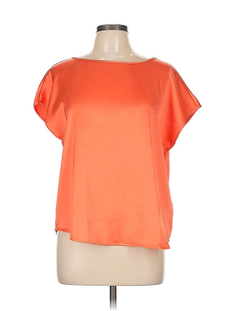 Click to view more detailed imagery on our partner's website Pre-owned Nicole Miller Short Sleeve Top Orange Boatneck Tops