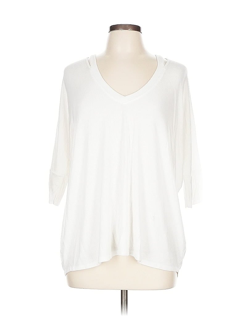 Pre-owned Love Stitch 3/4 Sleeve T-shirt In White