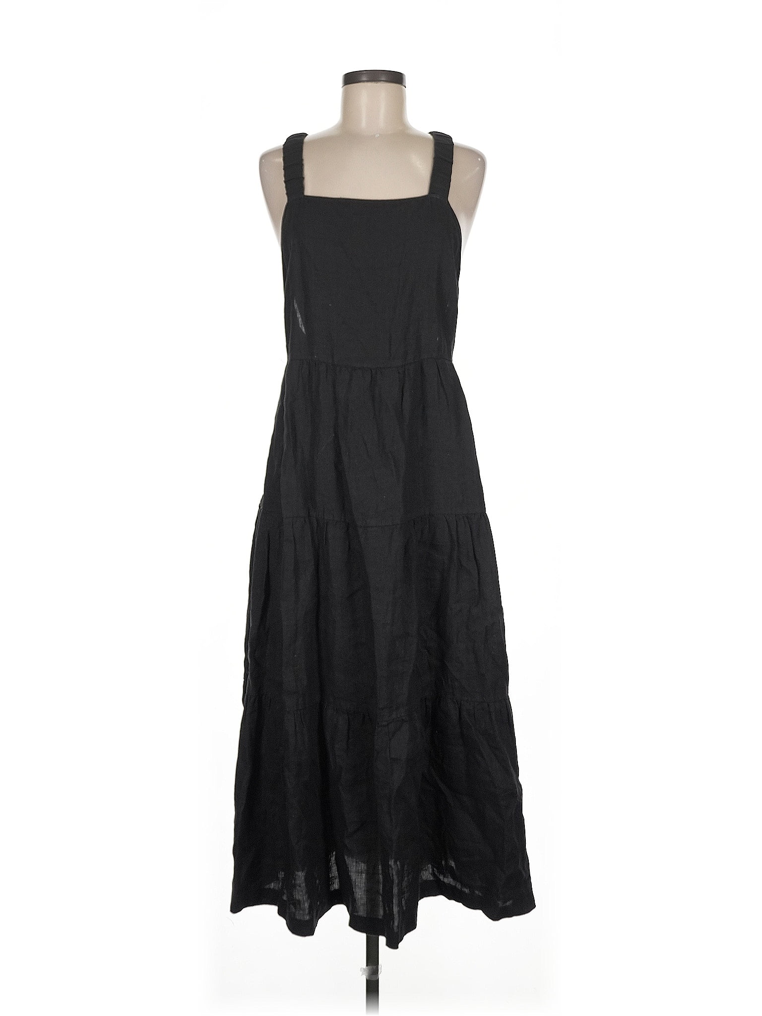 Cloth &amp; Stone 100% Linen Black Casual Dress Size M