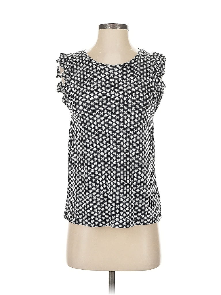 Pre-owned Catherine Malandrino Short Sleeve Top Black Square Neckline Tops