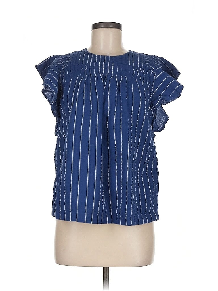 Pre-owned Style & Co Short Sleeve Blouse In Blue