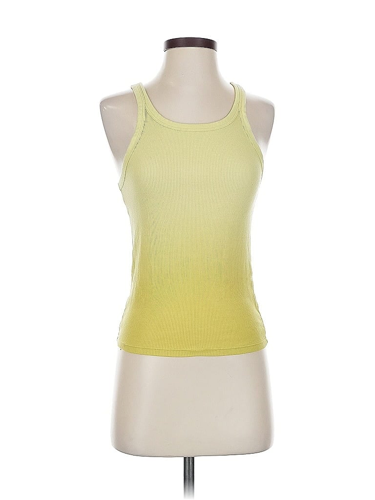 Pre-owned Aerie Tank Top Yellow Halter Neckline Tops