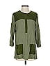 Armani Exchange 100% Rayon Color Block Green 3/4 Sleeve Blouse Size S - photo 1