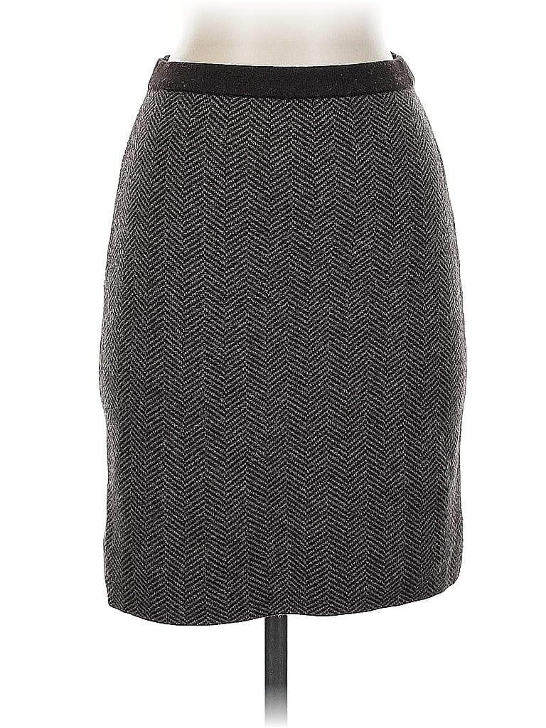 Pre-owned Linda Allard Ellen Tracy Formal Skirt In Gray