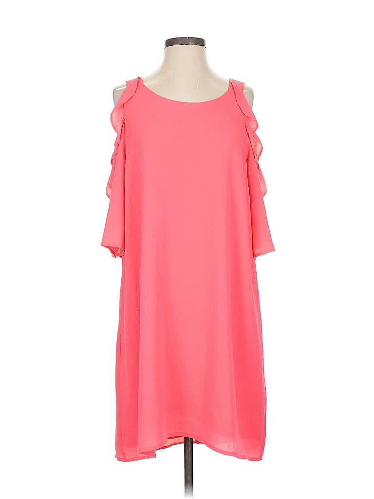 Umgee Solid Pink Casual Dress Size S - photo 1