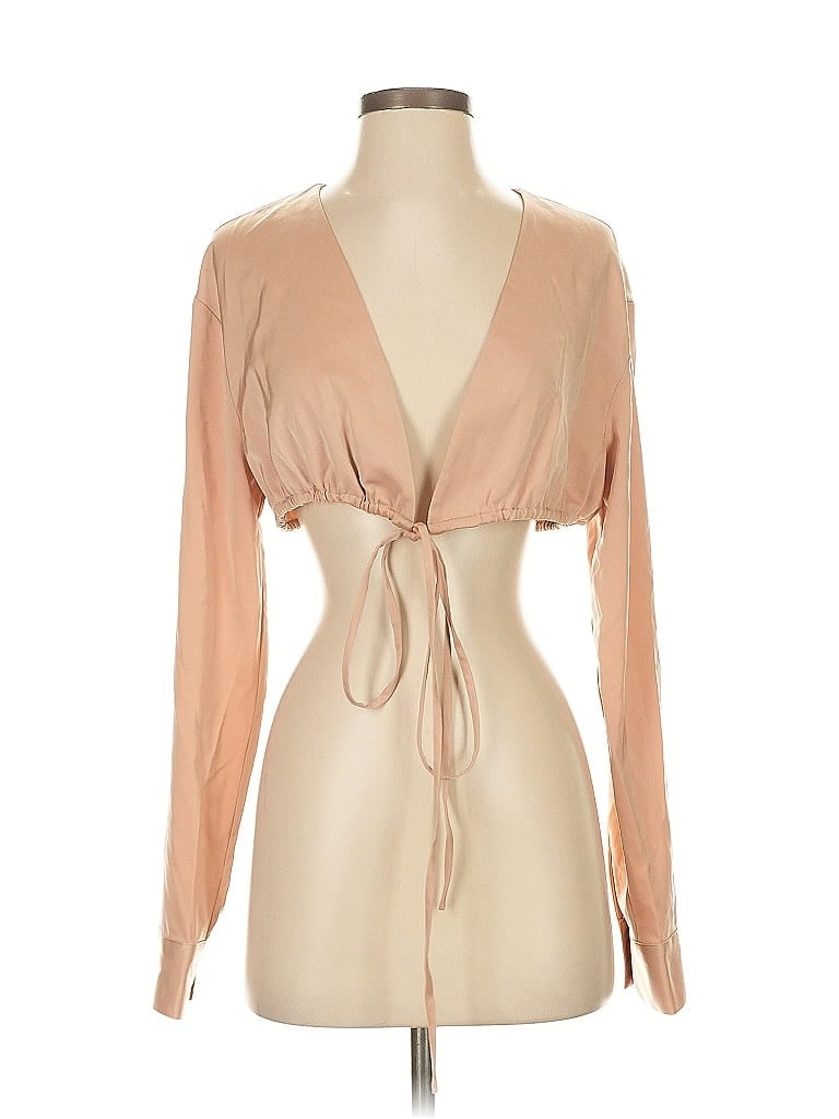 NBD Tan Long Sleeve Blouse Size S - photo 1