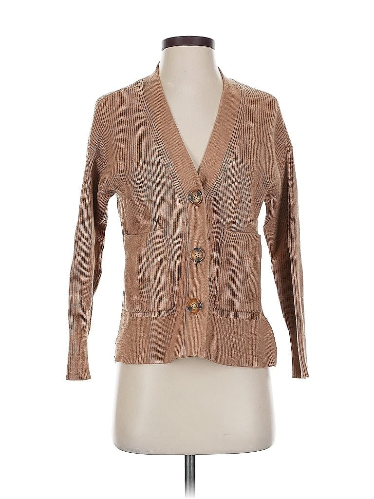 Pre-owned Truth By Republic Cardigan Sweater In Brown